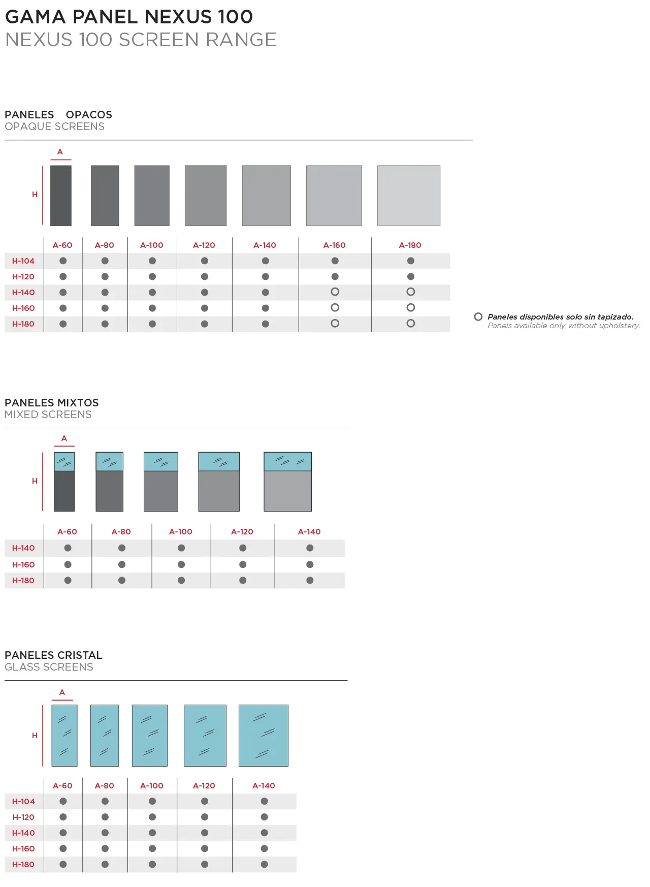Biombo Nexus 100 - Modelos 01