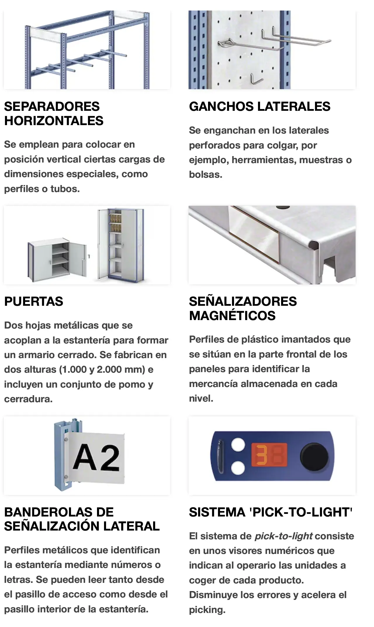 Estanterías M3 - Accesorios 02