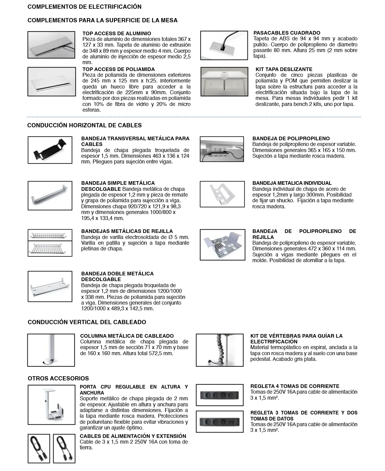 Mesa V30 - Accesorios 01
