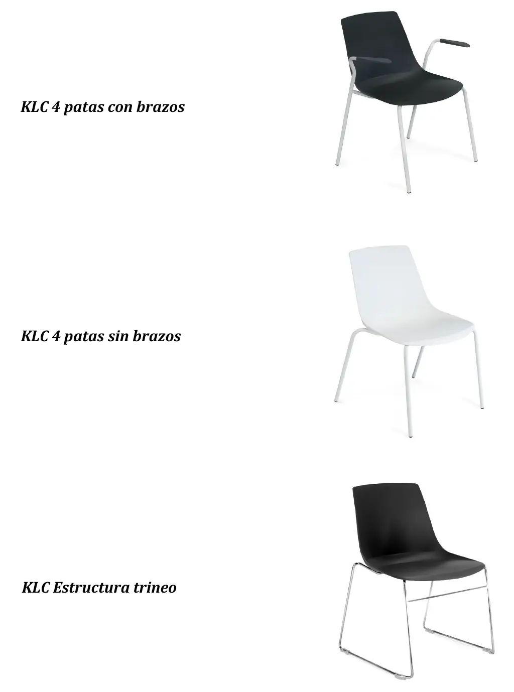 Silla KLC - Modelos 01